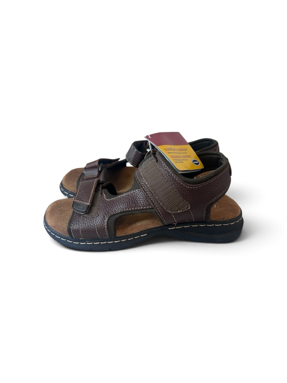 Dr. Scholl's Brown Men’s Adjustable Leather Sandals